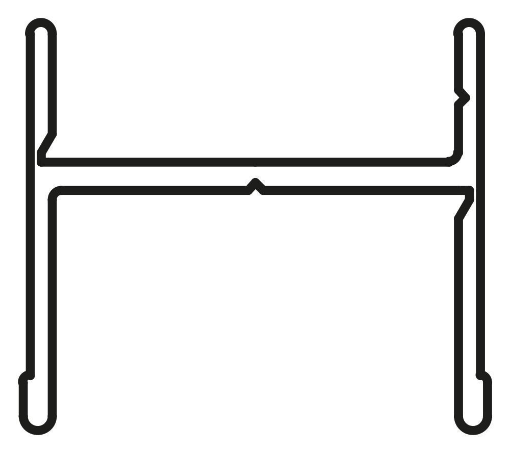 Buy A Length Extrusions H Receiver Shallow Anodic Natural Matt